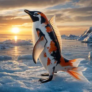 Koi fish + Penguin